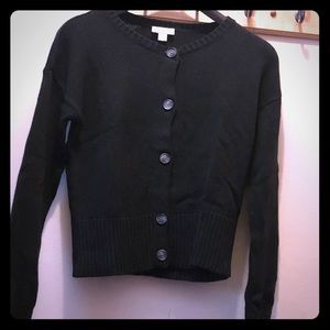Black button down sweater
